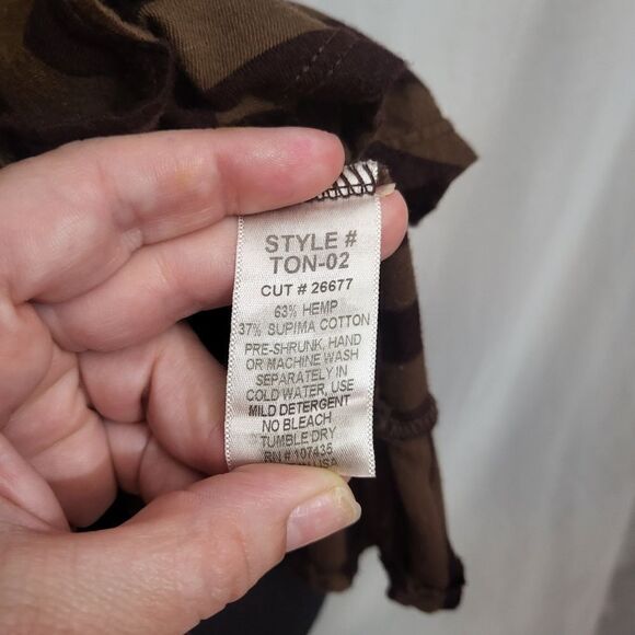 Hard Tail brown striped tank top - Picture 6 of 6